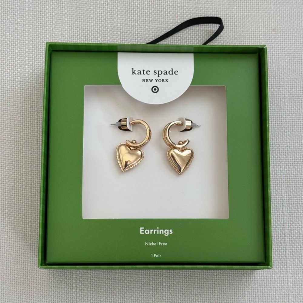 Kate Spade β οΈ X Target Heart β₯οΈ earrings NIB